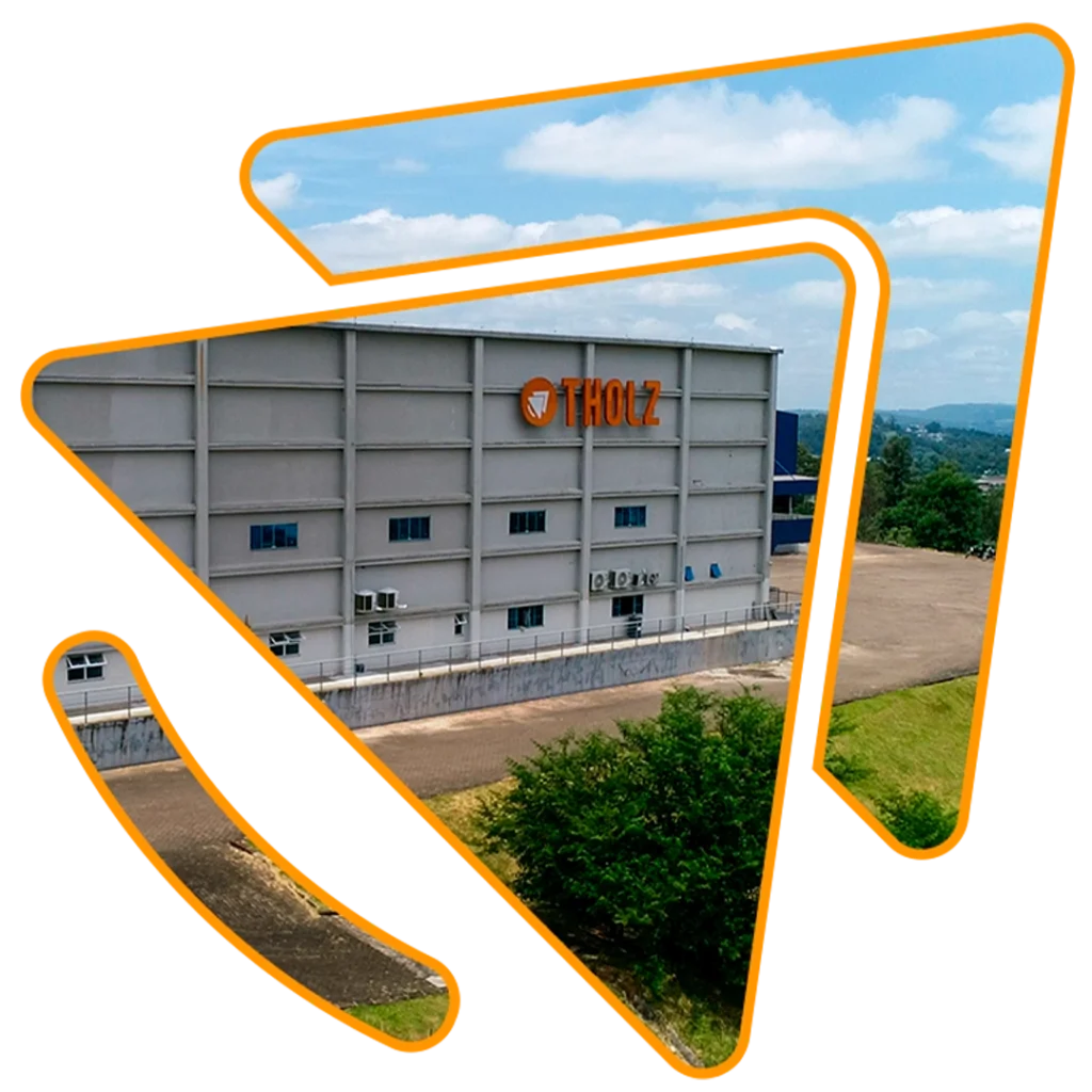 Tholz brand identity represented in an industrial environment, highlighting technology, precision, and innovation.
